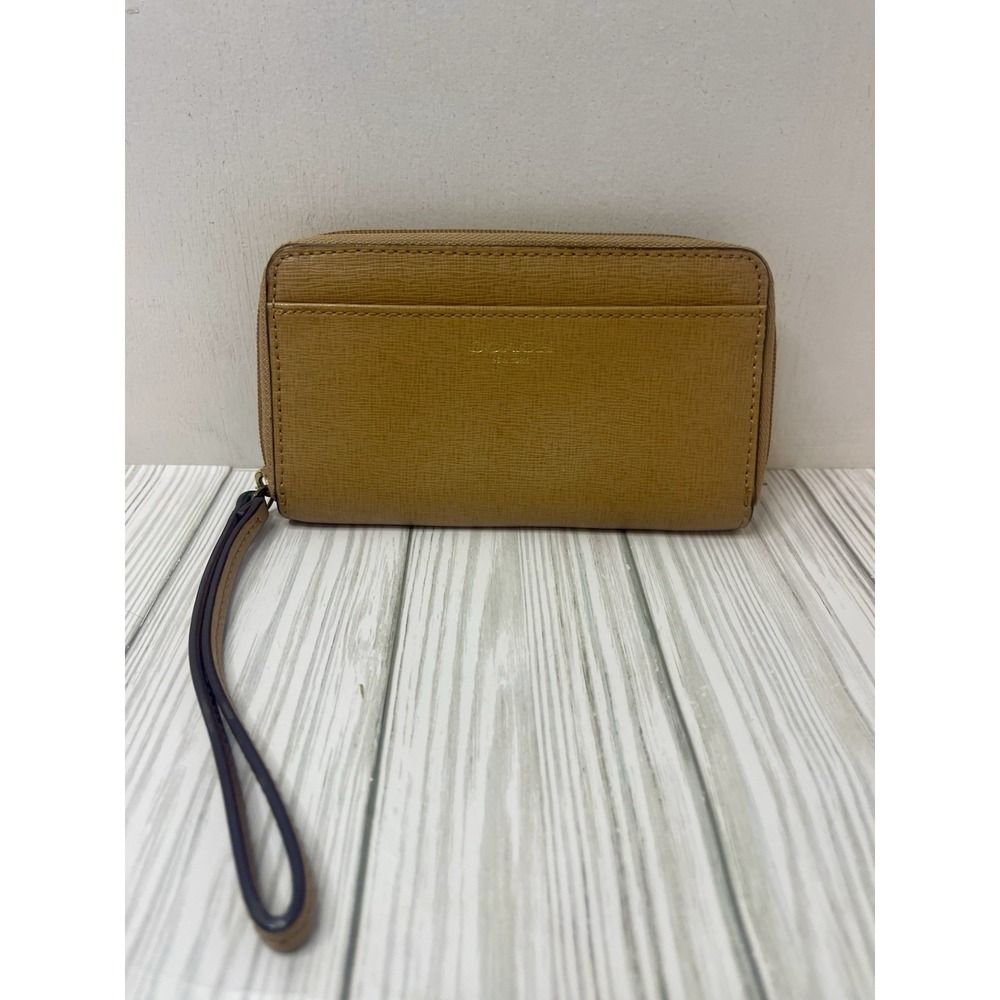 Coach Essential Slim Accordion Wallet Tan Cross grain Leather